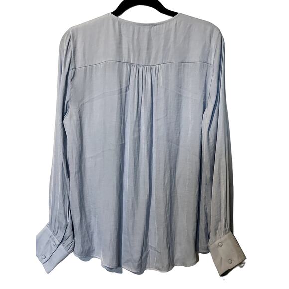 Cupcakes and Cashmere Women's Size Large Soft Icy Blue Flowing Blouse - Picture 2 of 10